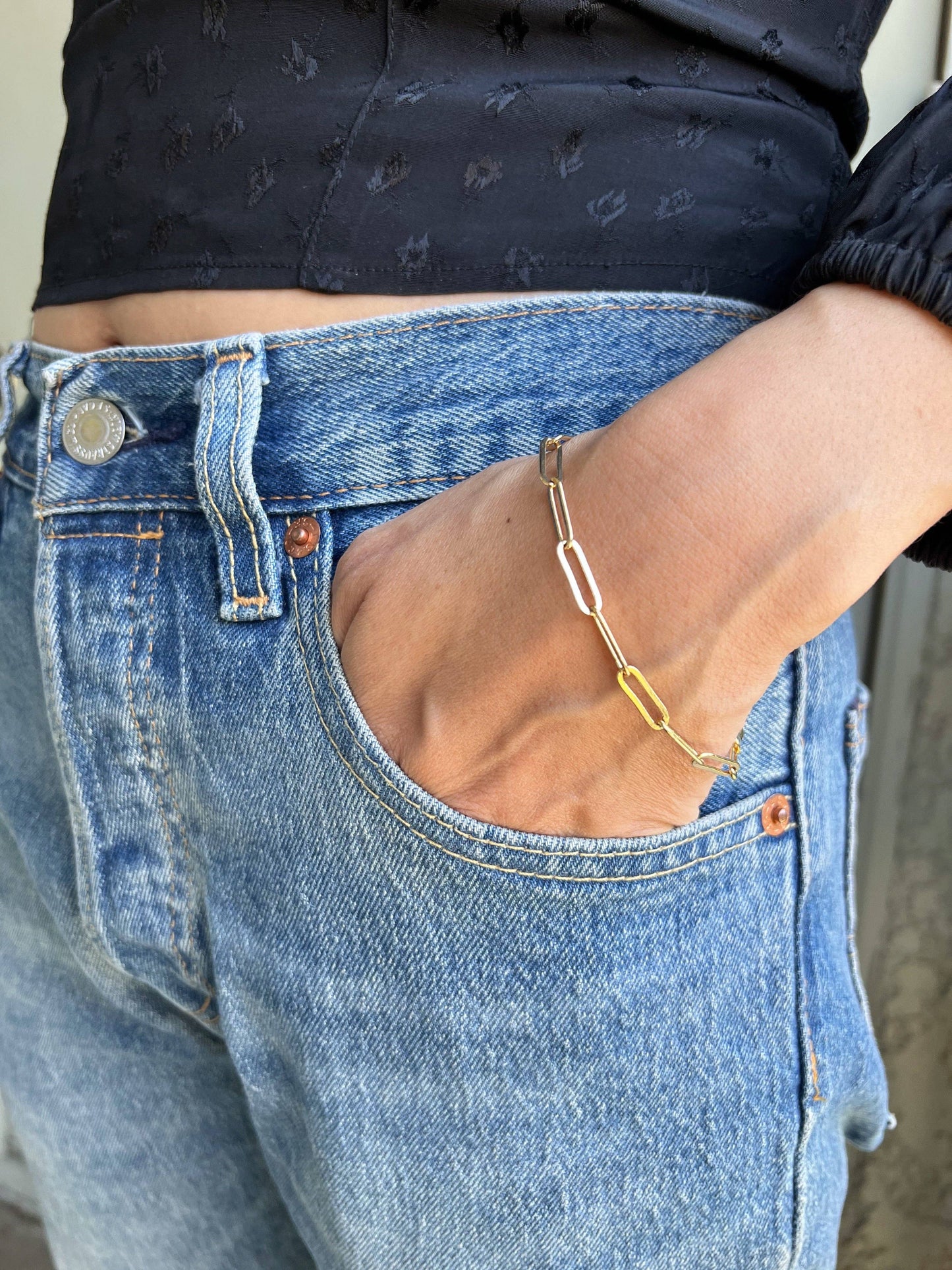 GoldFi - 18k Gold Filled Classic Paperclip Bracelet