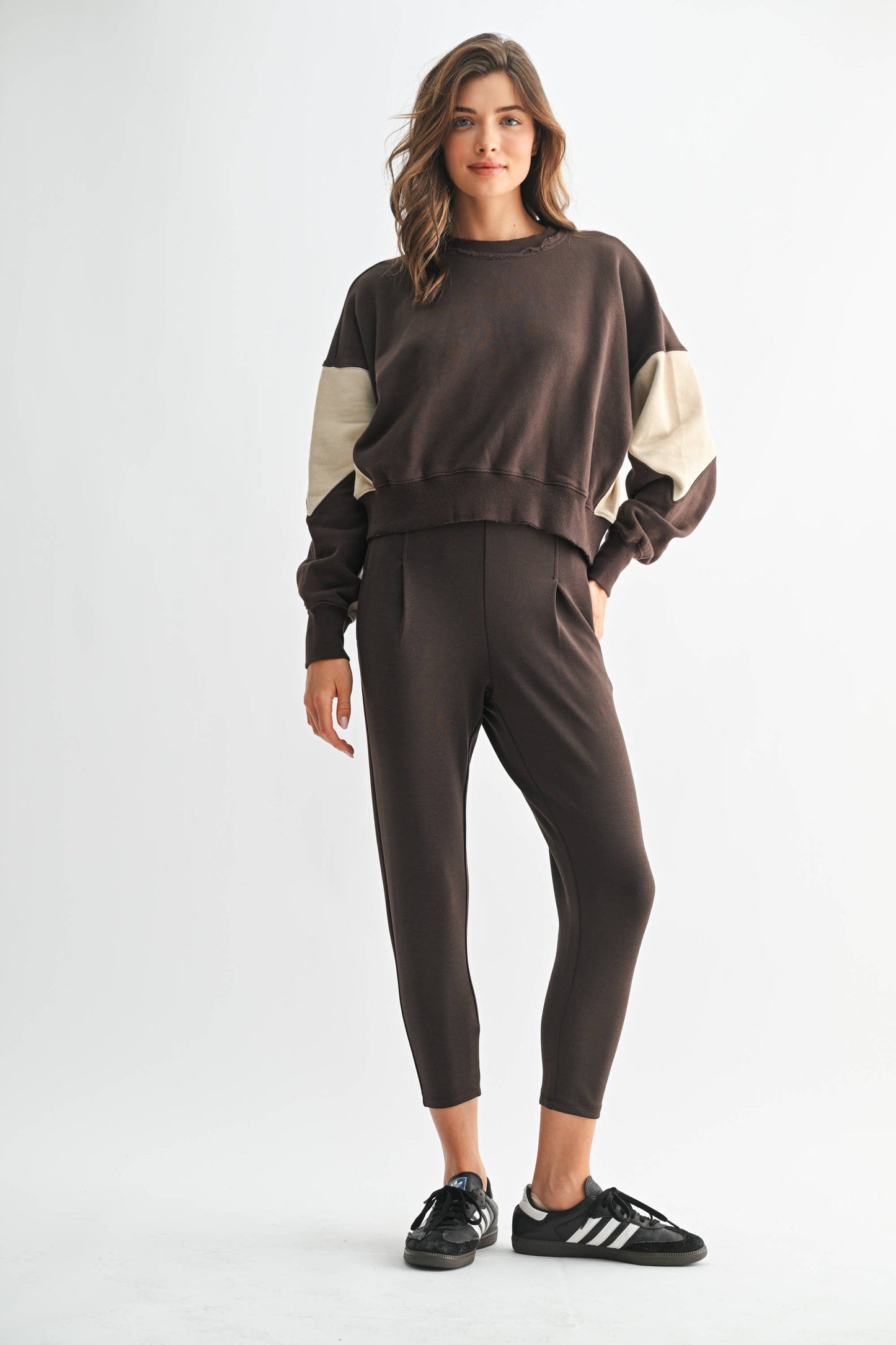 Mono B - Vintage Vibes Color Block Sweatshirt