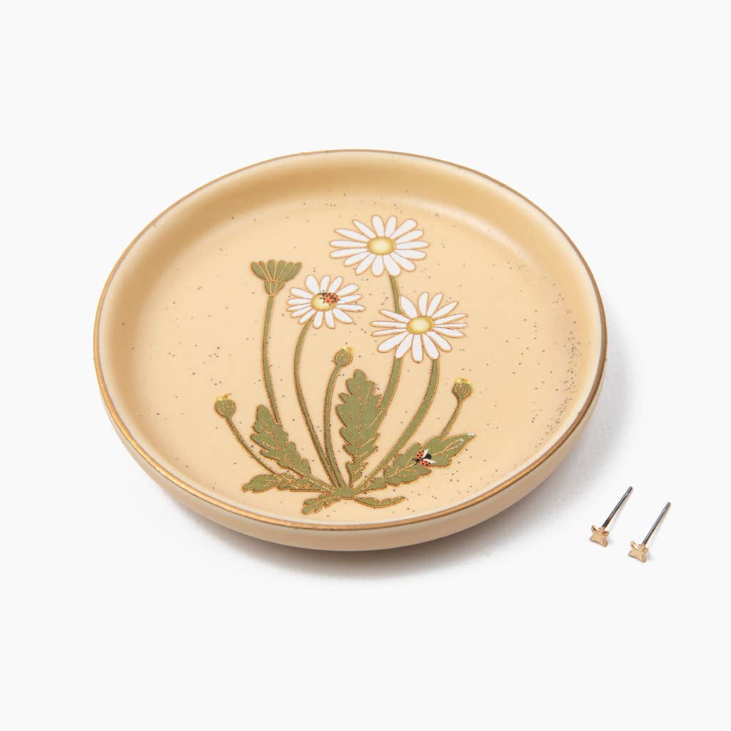 Scout Curated Wears - Jewelry Dish & Stud Earring Set - Daisy/Vanilla