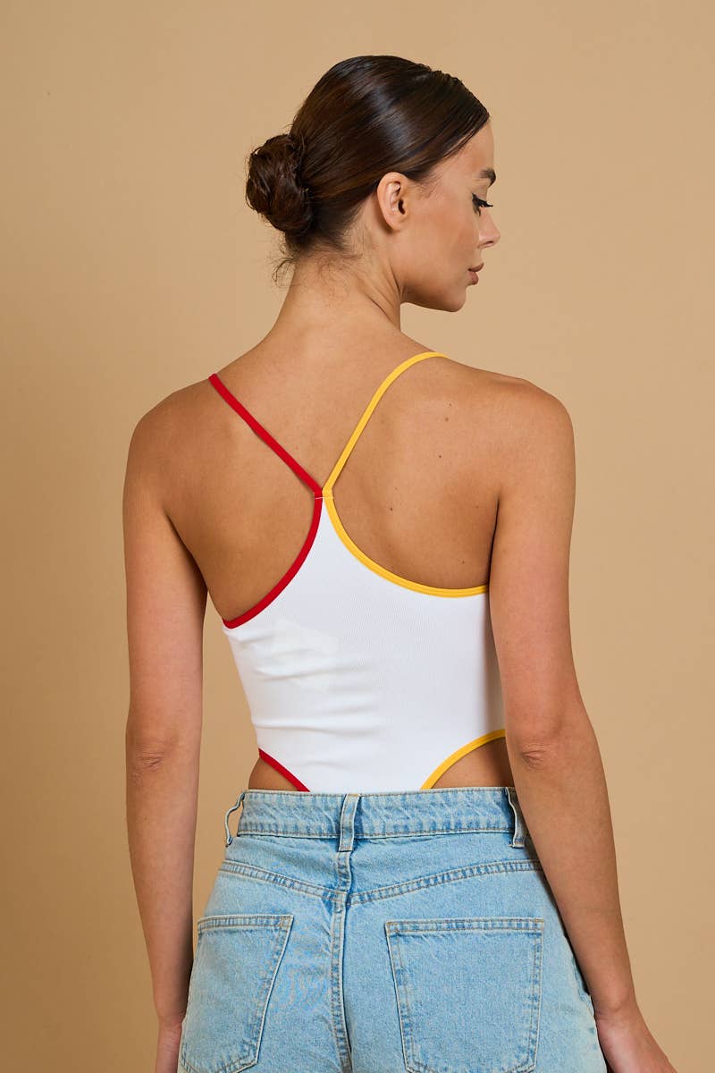 ANWND - CONTRAST STRAPS BODYSUIT