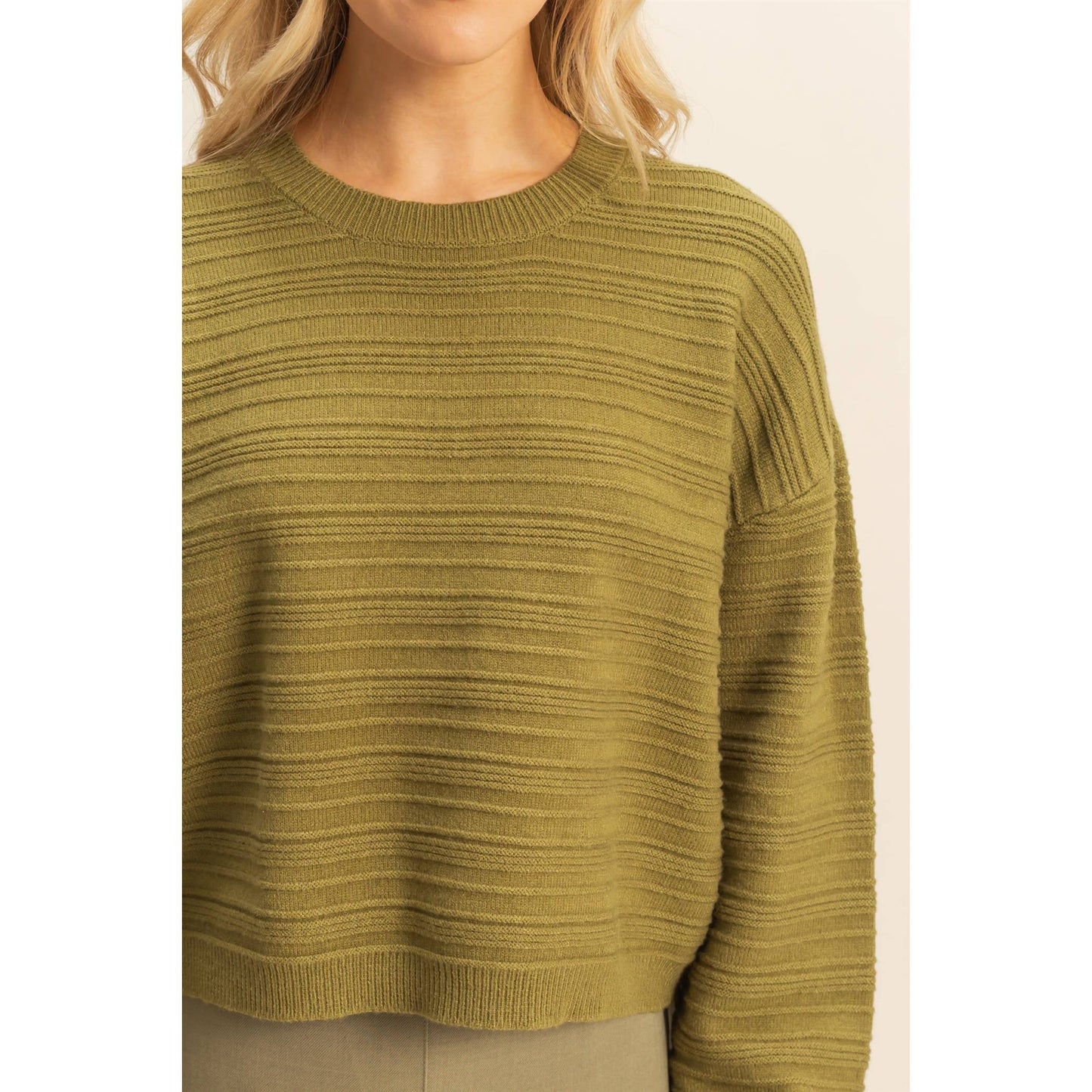 HYFVE - Essential Textured Crew Neck Sweater
