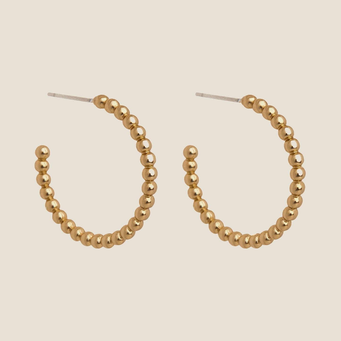 Nickel and Suede - Gold Chloe Hoops