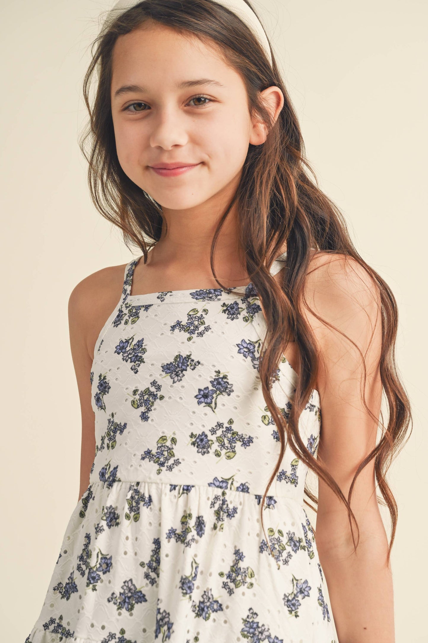 heart and arrow - TWEEN KIDS GIRLS STRAPPY TIERED DRESS (7-12)