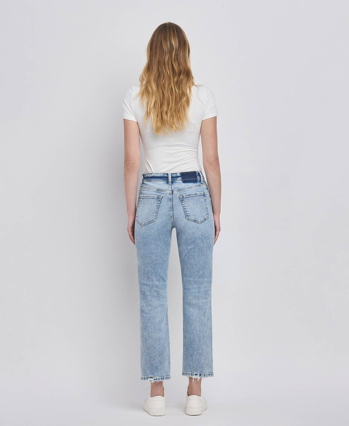 FLYING MONKEY - HIGH RISE DISTRESSED STRAIGHT JEANS