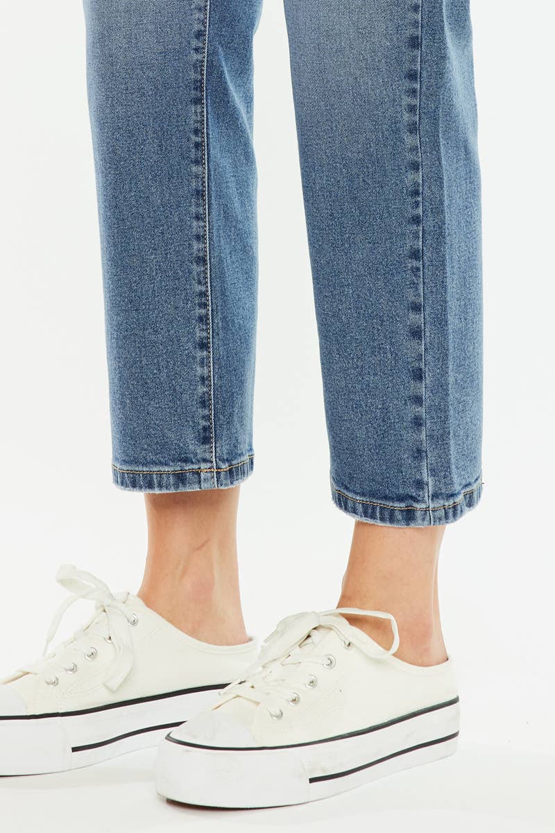 Kan Can USA - OPEN PACK HIGH RISE TRUE STRAIGHT JEANS Crop