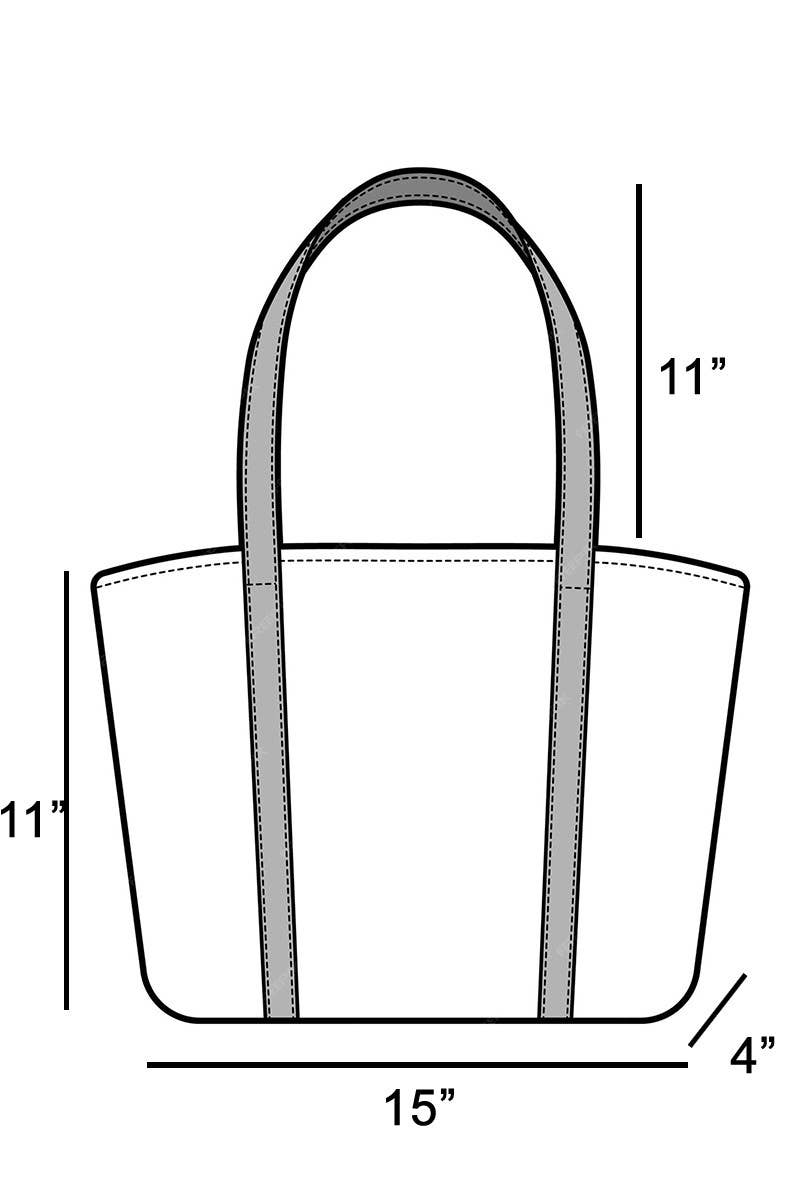 Woven Faux Leather Tote Bag