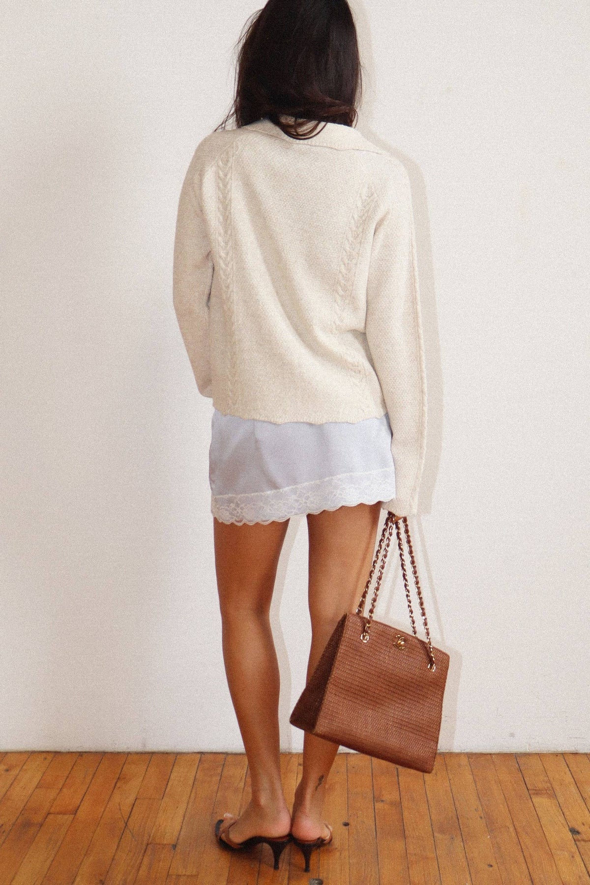 Bailey Rose - Floral Cable Knit Cardigan