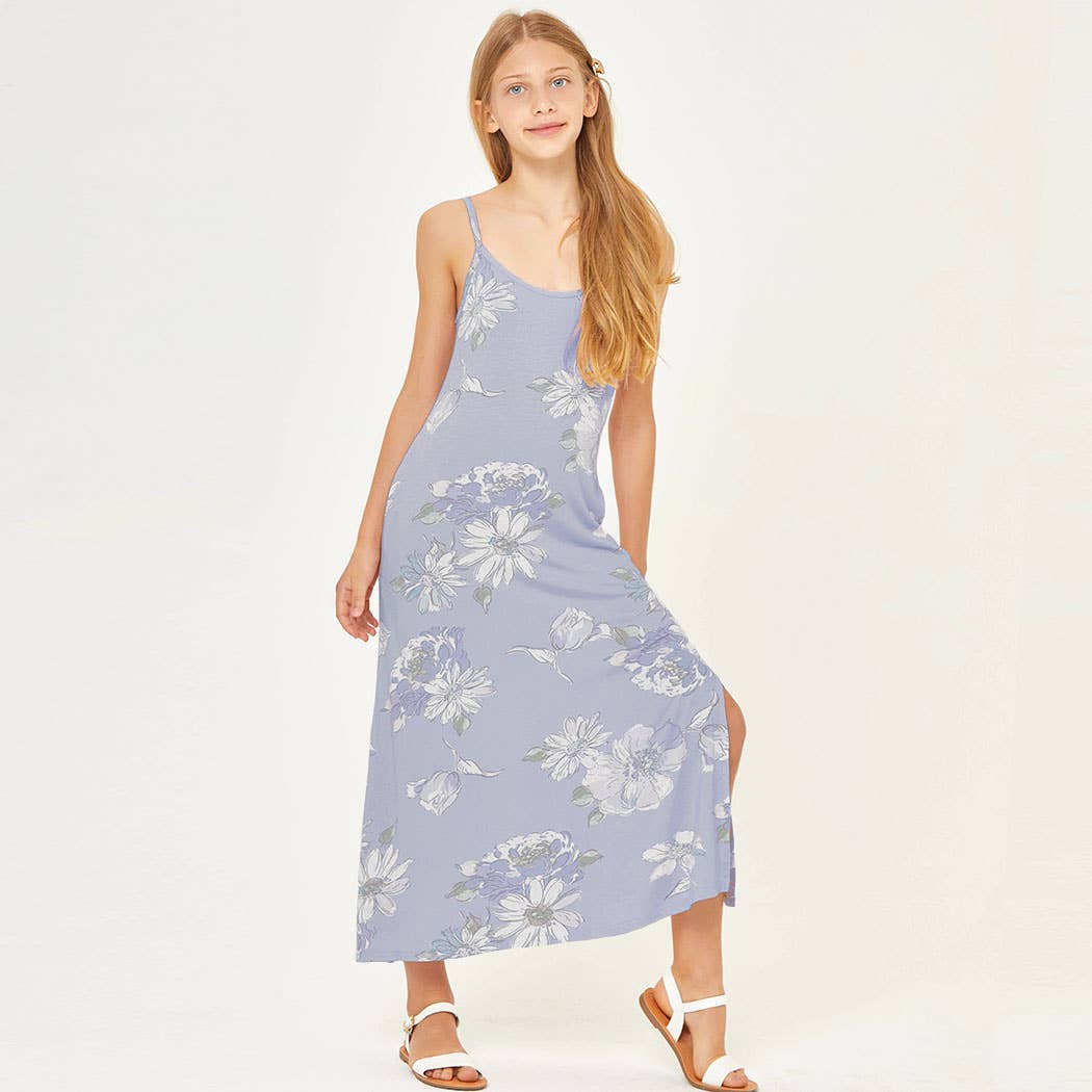 Good Girl - Floral Sleeveless Maxi Cami Dress