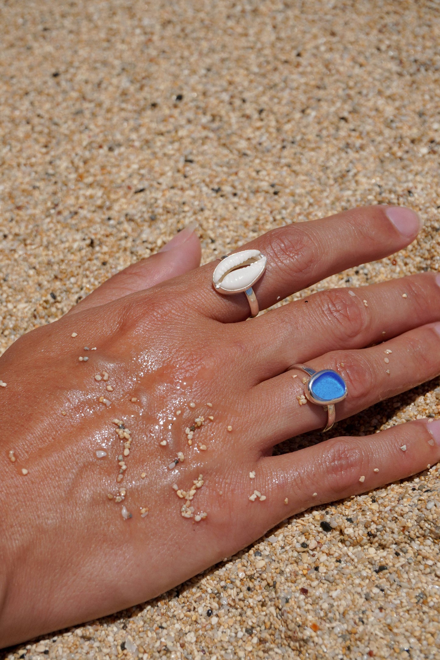 The Salty Gem - Shell Ring (Handmade)