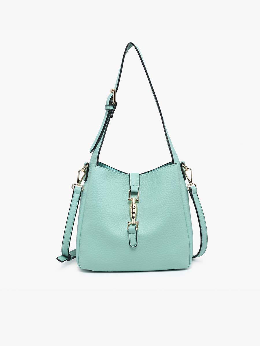 Jen & Co. Agnes Classic Satchel w/ Press Lock & Inner Bag