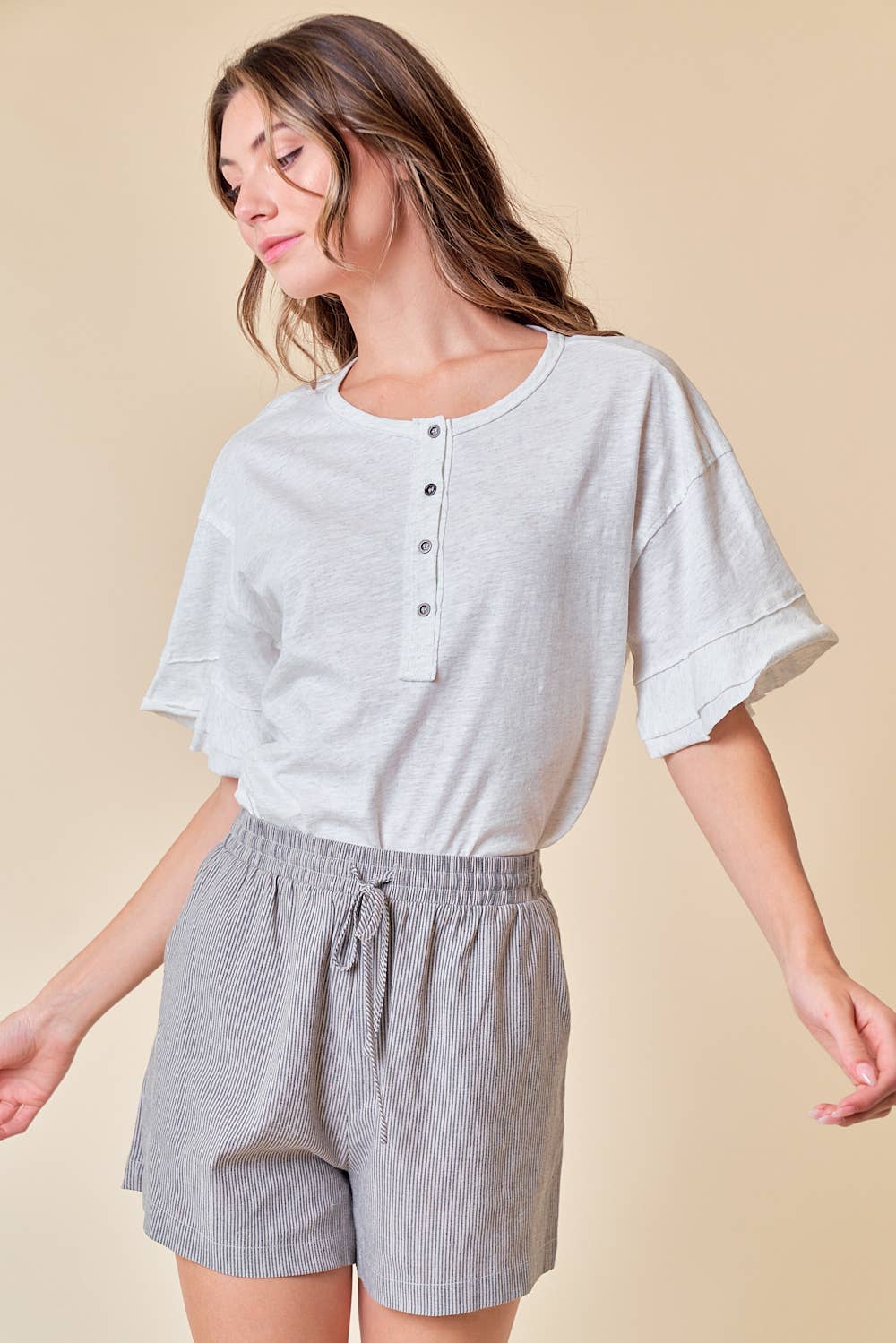 Doe and Rae - Linen Shorts -
