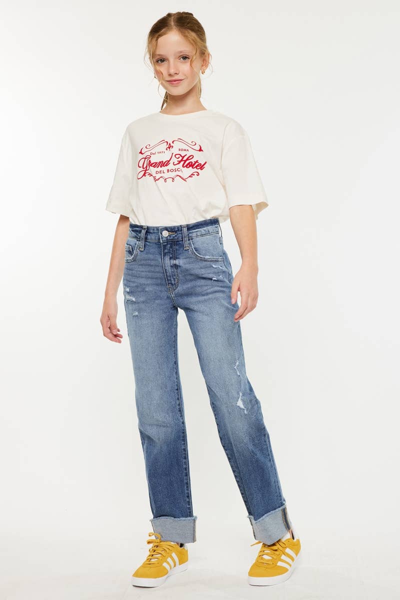 Kan Can USA - High Rise Straight Jeans
