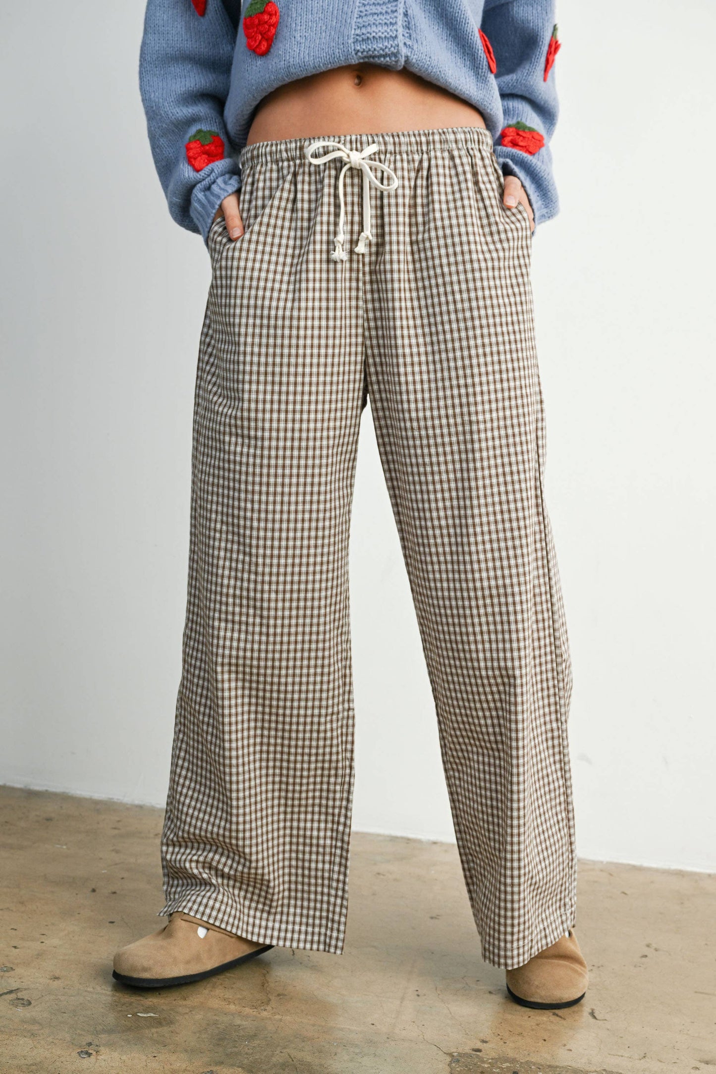 BUTTERMELON - Loose-Fit Adjustable Tie-Front Pants