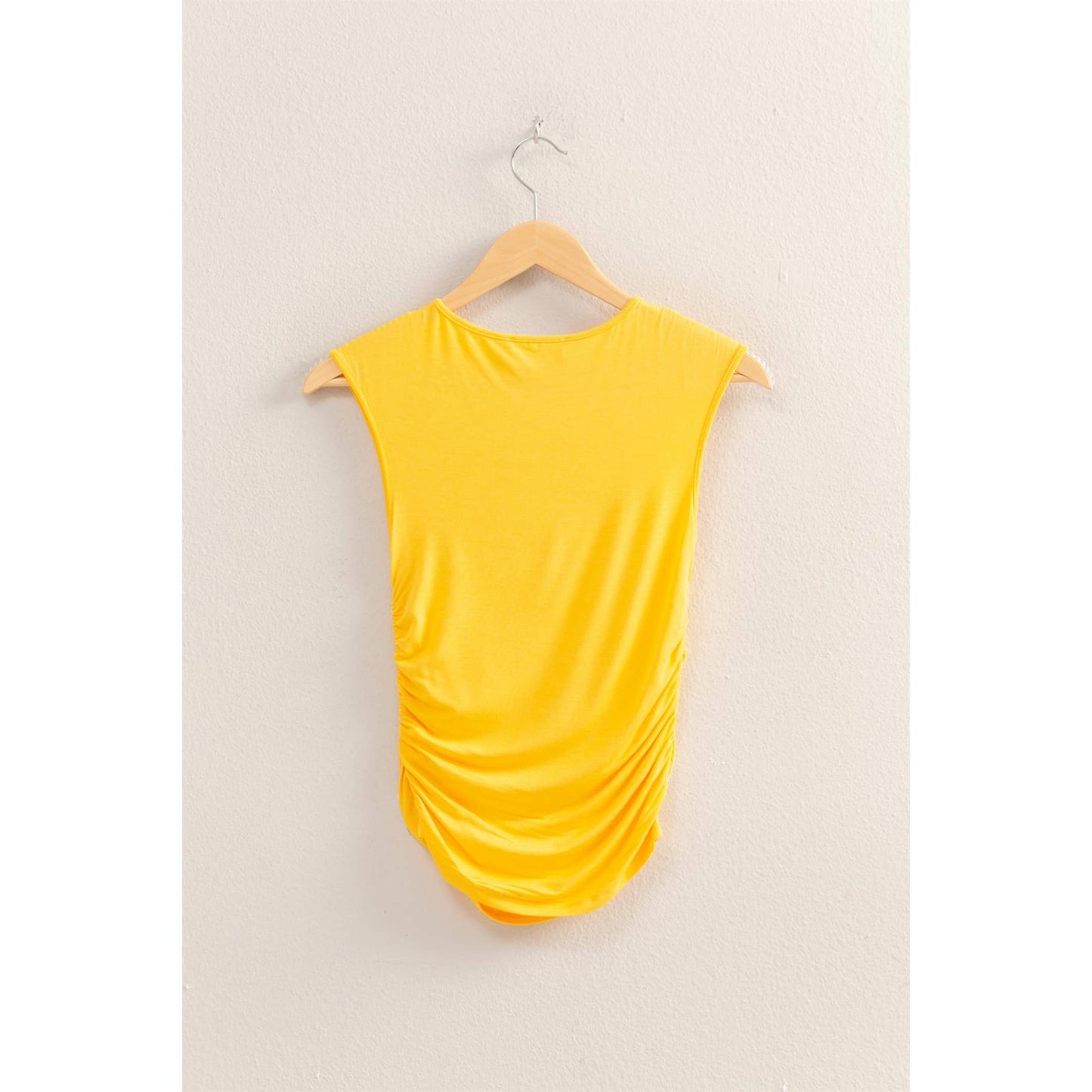 HYFVE -Cap Sleeve Ruched Detail Top