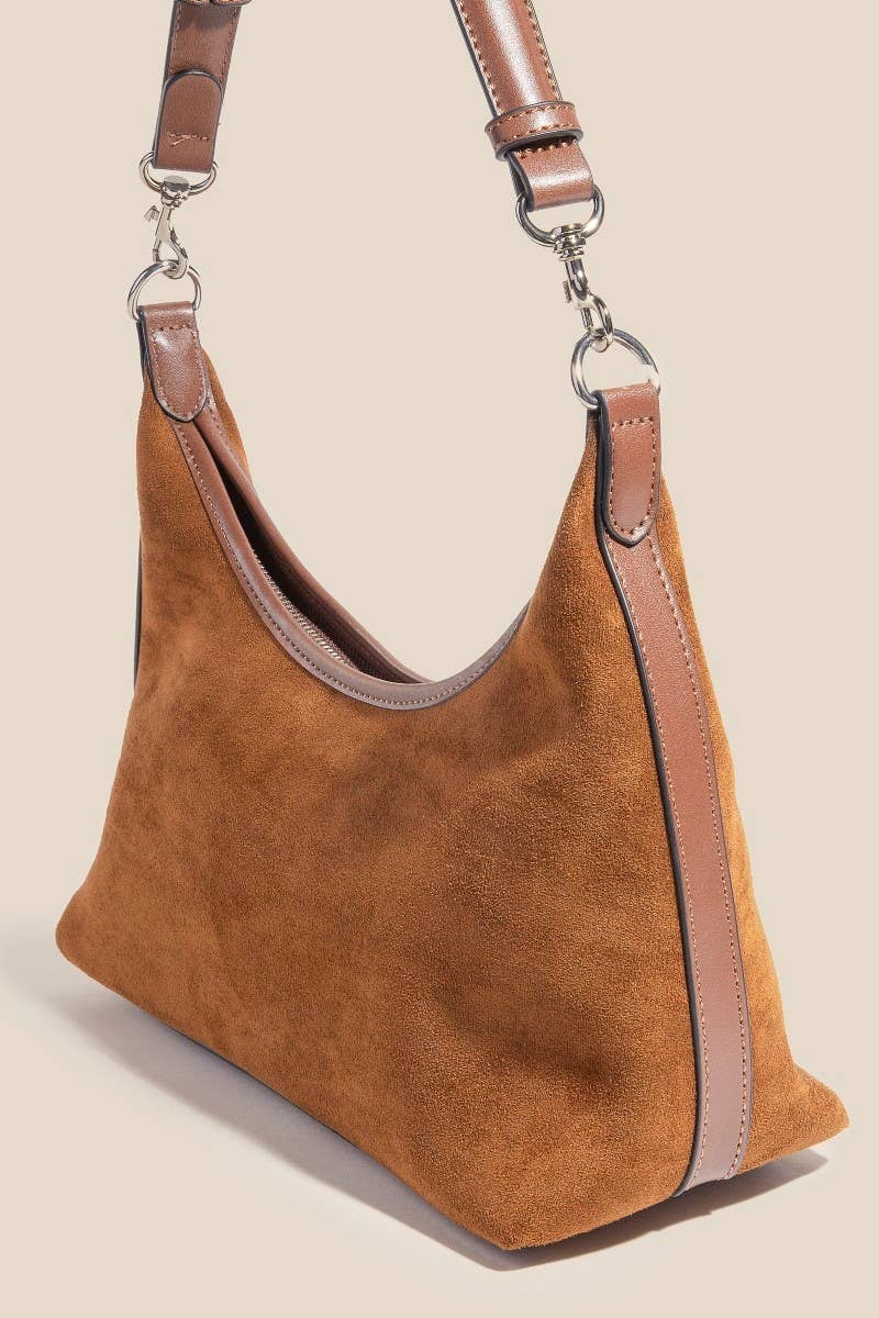 Classic Faux Suede Hand Bag