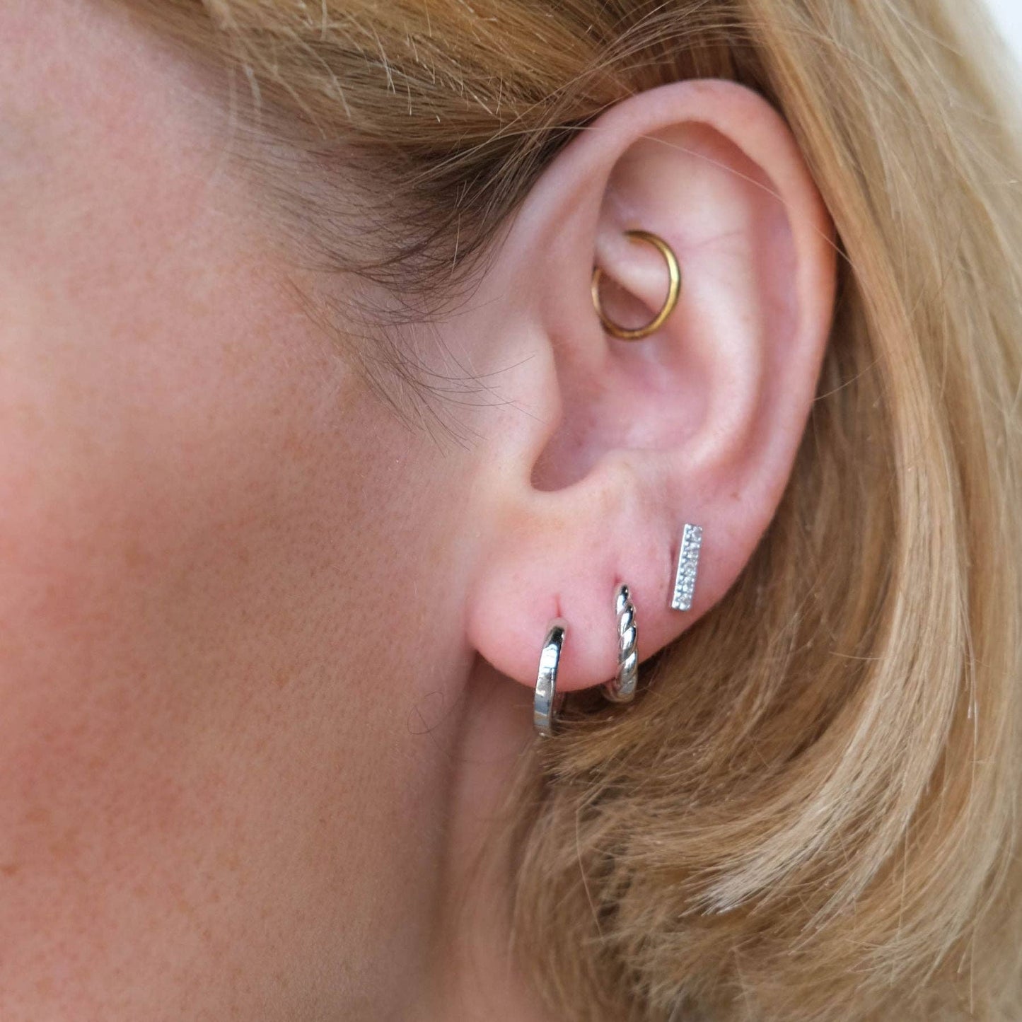 Nickel and Suede - Silver Classics Dainty Earring Set