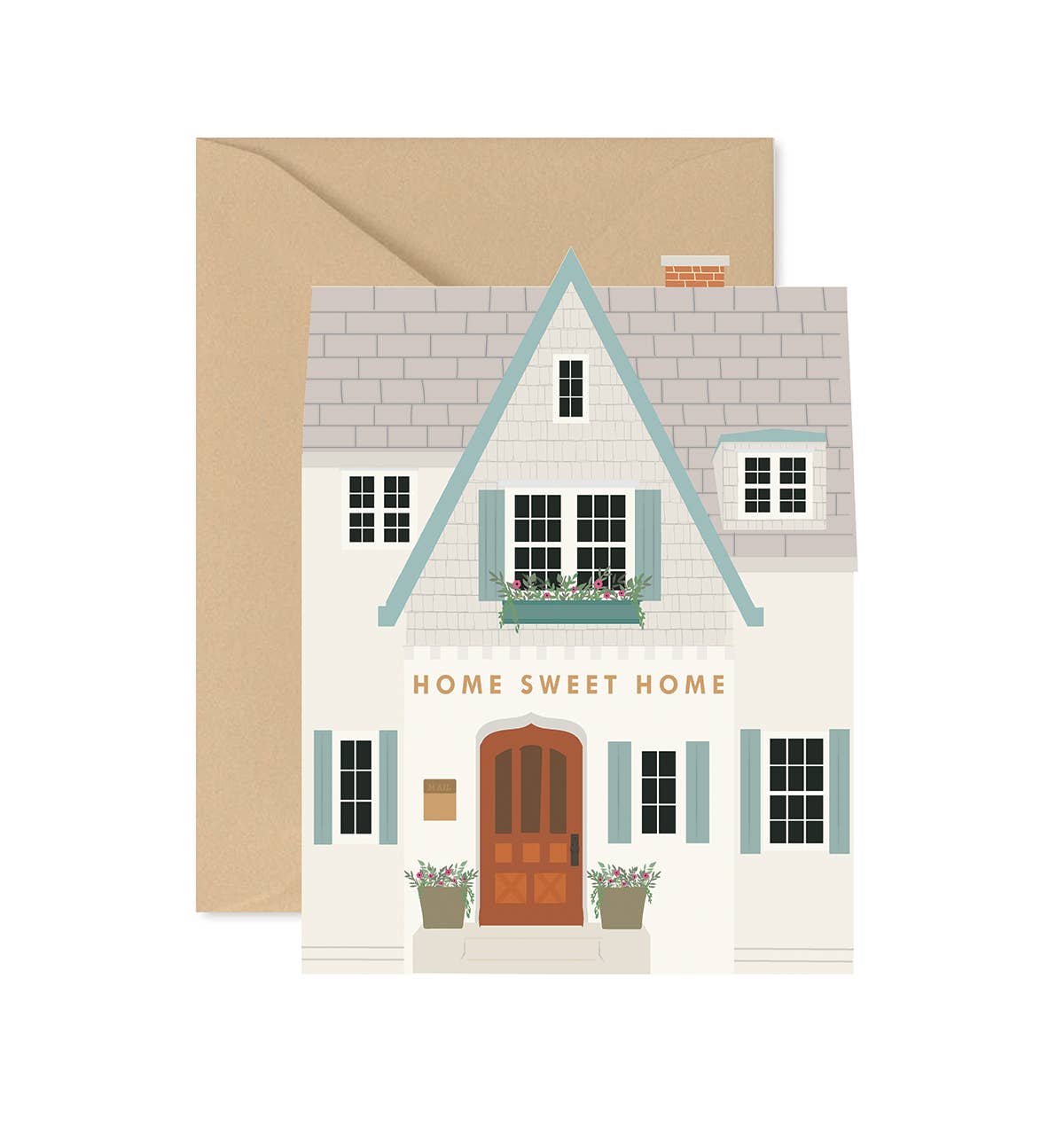 Ginger P. Designs - Home Sweet Home Shutters folded Greeting Card