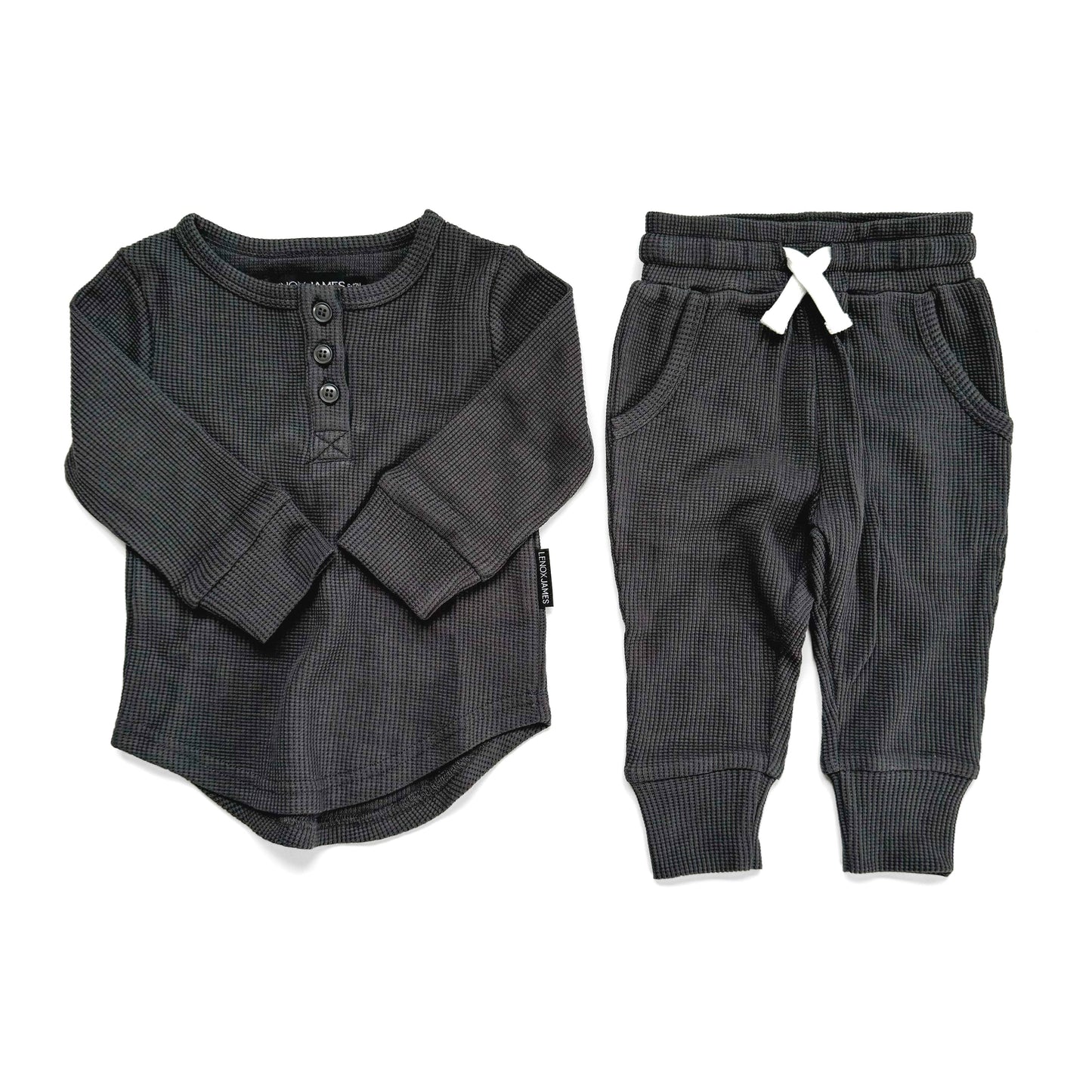 LENOX JAMES - WAFFLE KNIT SET - SLATE