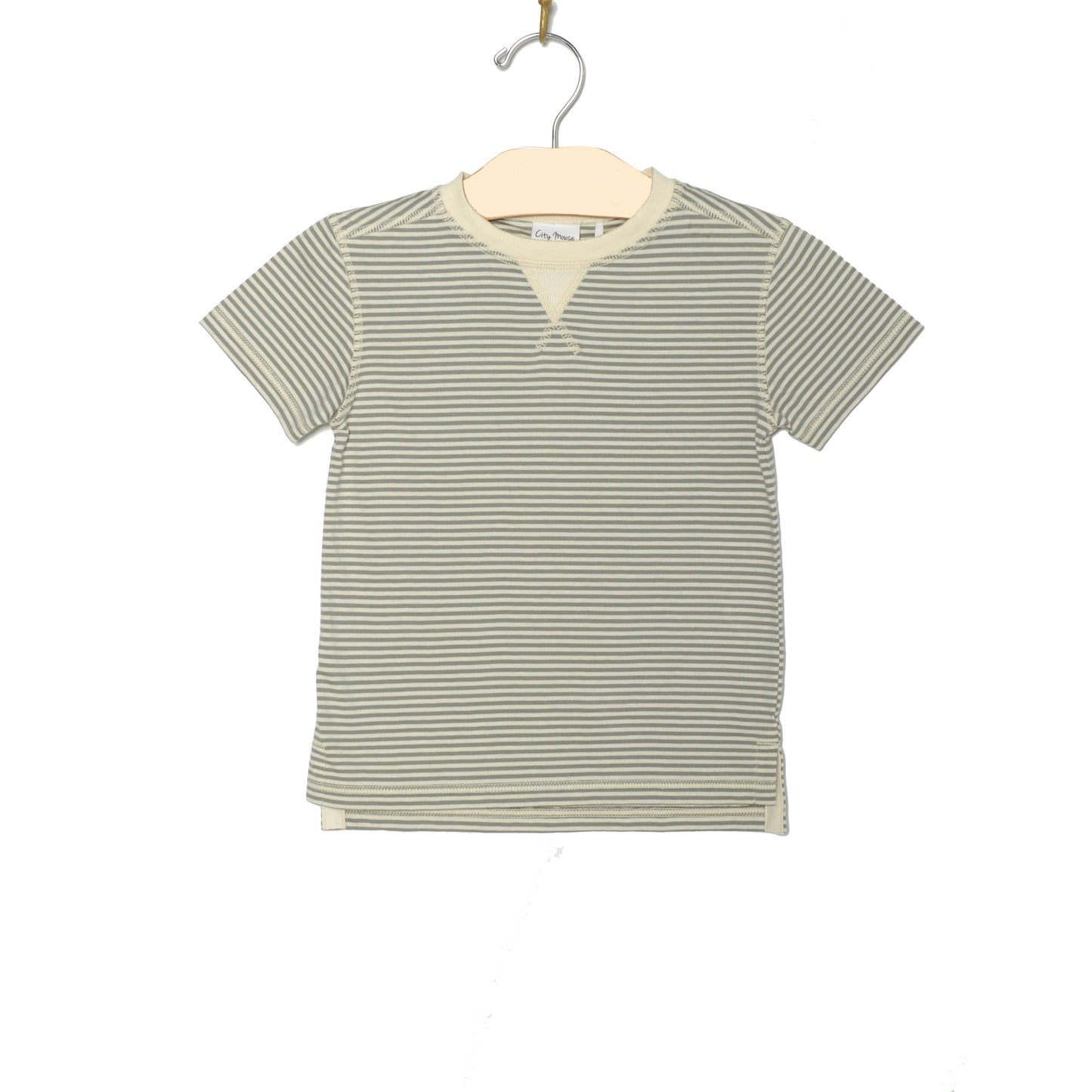 City Mouse Studio - Whistle Patch Tee- Steel Stripe