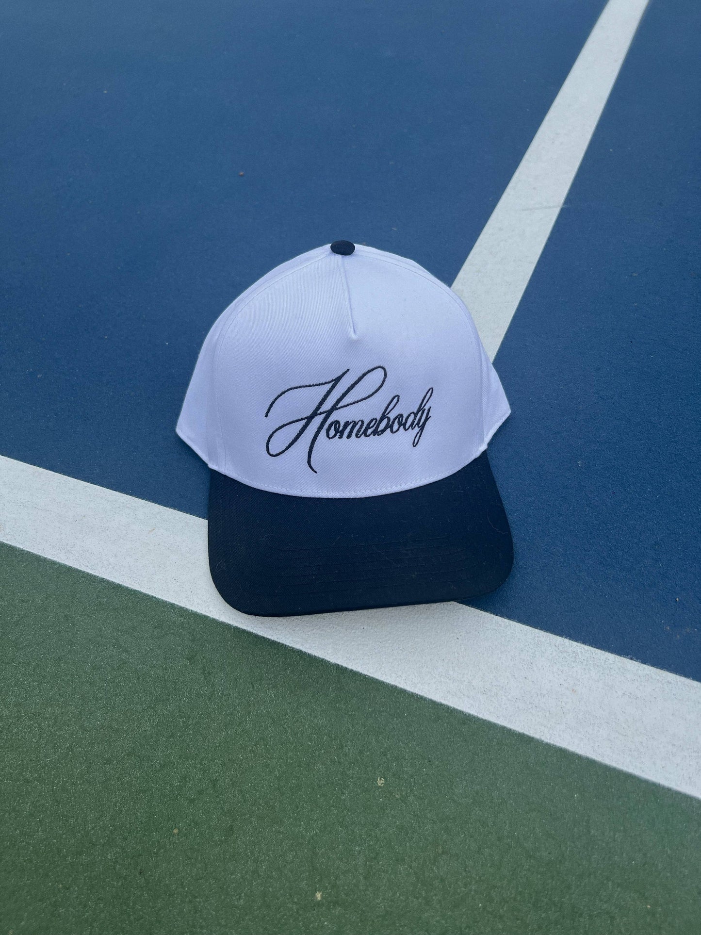 Ruby Moon - Homebody-Embroidered Trucker- Blk/White Hat