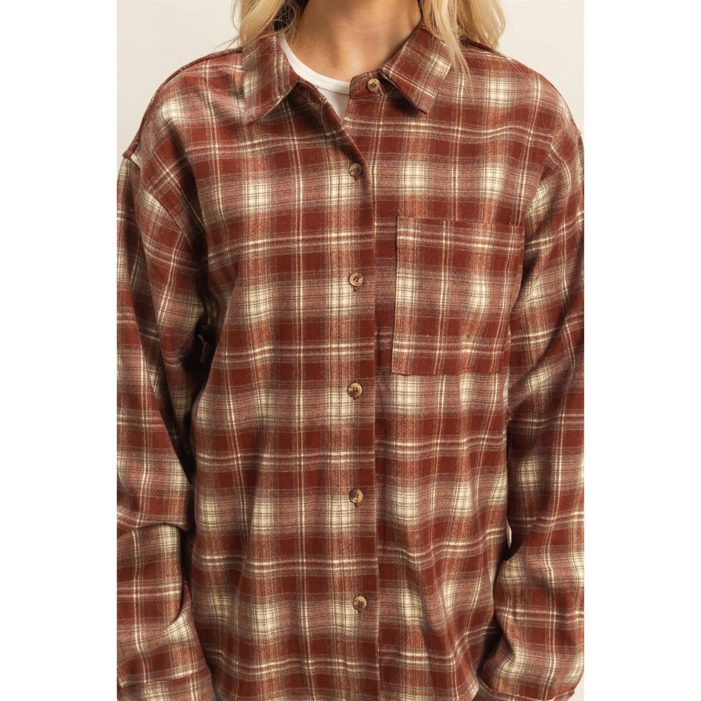 HYFVE - Classic Checkered Button-Up Shirt With Comfort Fit