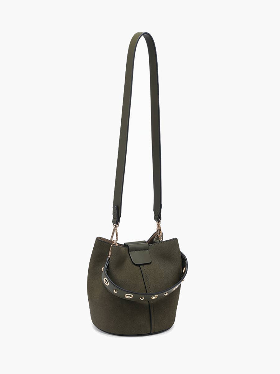Jen & Co. - Farrah Suede Bucket Bag w/ Top Handle & Inner Bag
