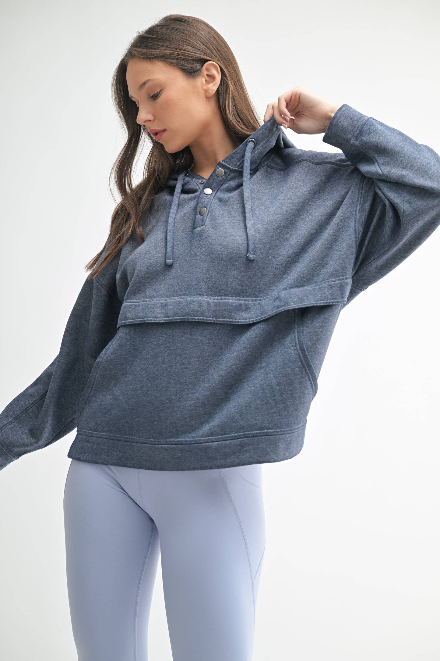 Mono B - Drift Burnout Fleece Snap Hoodie
