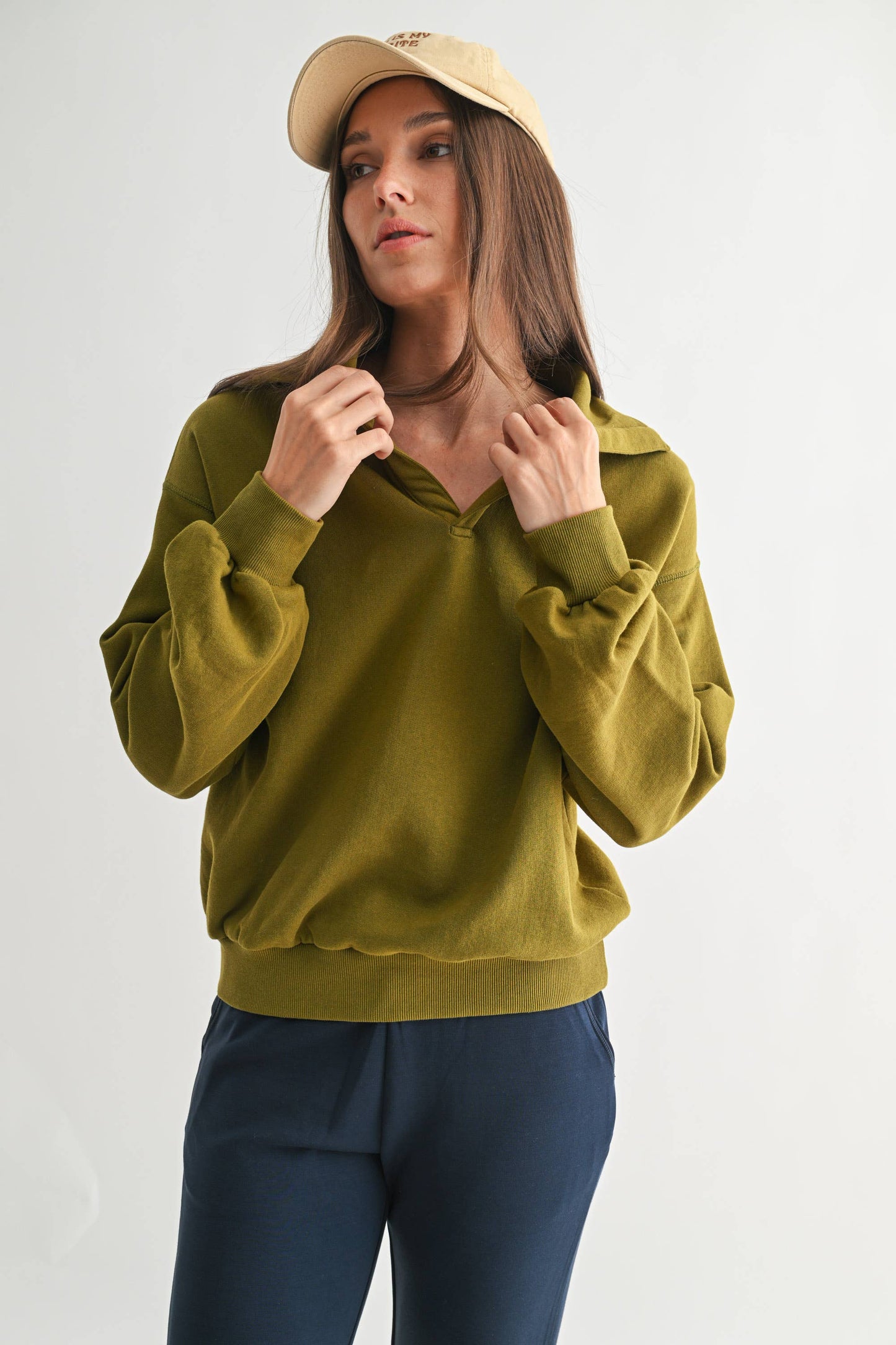 Mono B - Lounge Layer Long Sleeve Collared Shirt