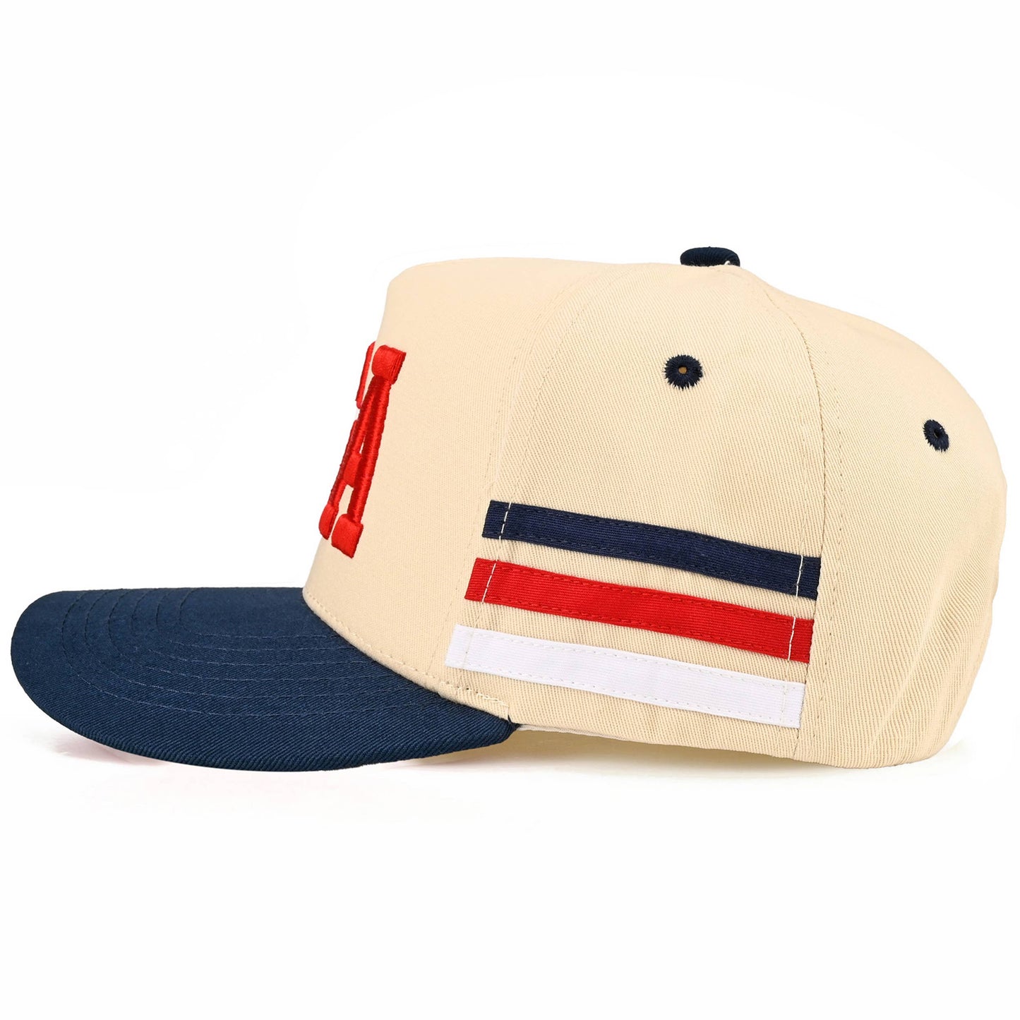Hana - 3 Lines USA Striped Two Tone Trucker Hat
