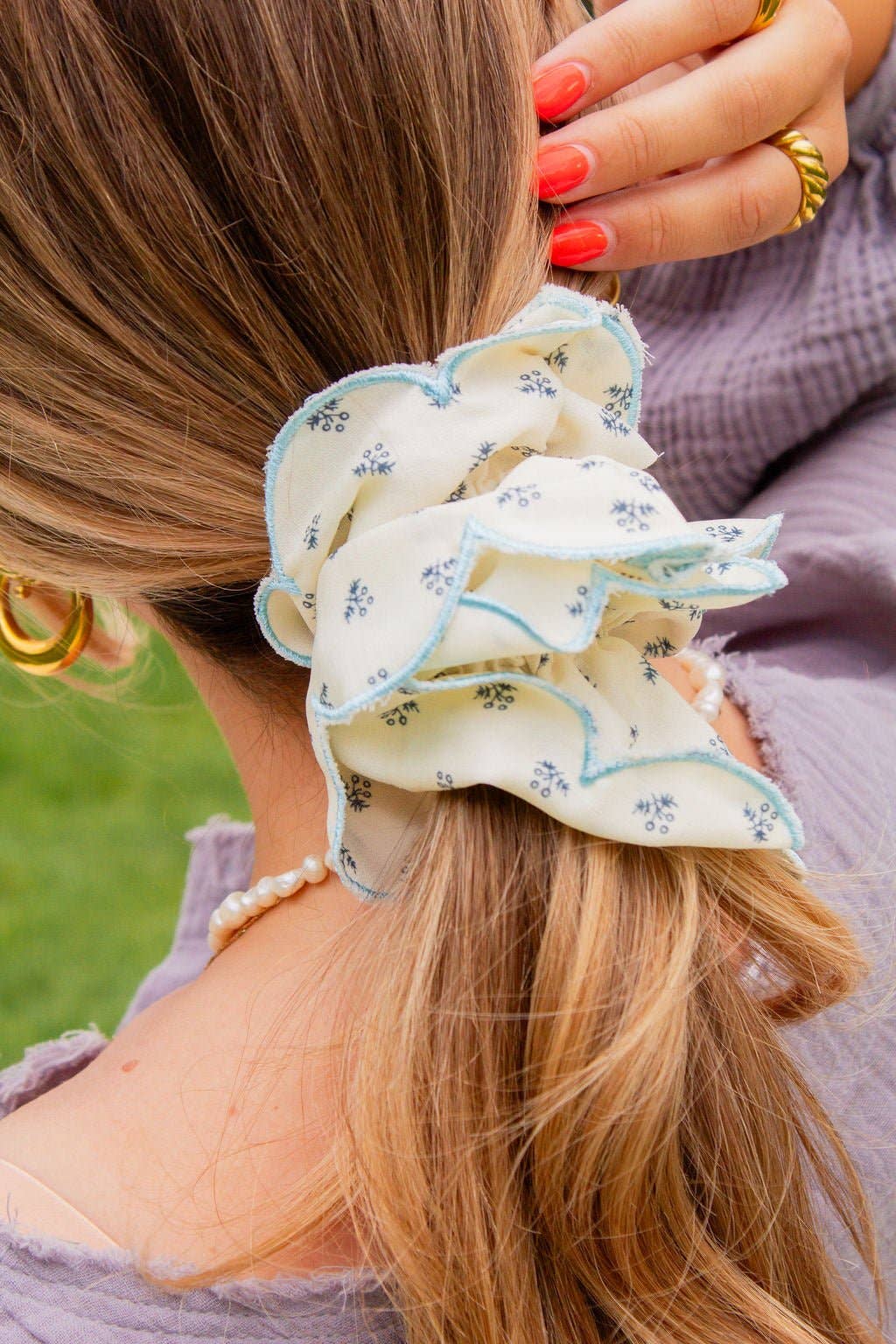 Shop Andi - Scallop Double Ruffle Scrunchie