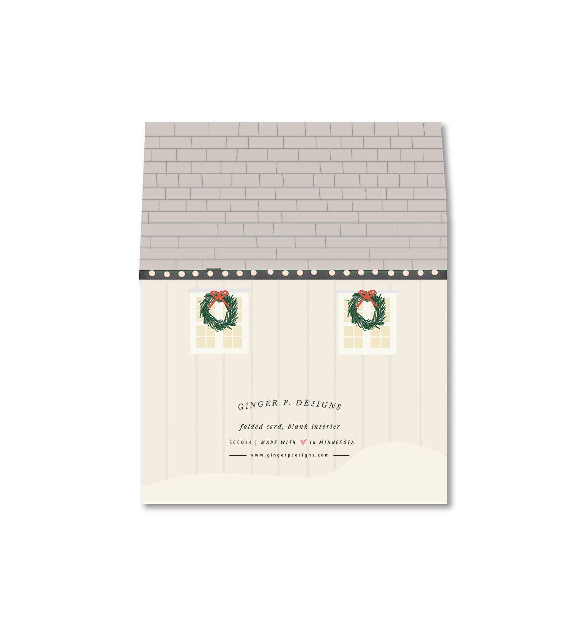 Ginger P. Designs - Home for the Holidays die-cut Greeting Card