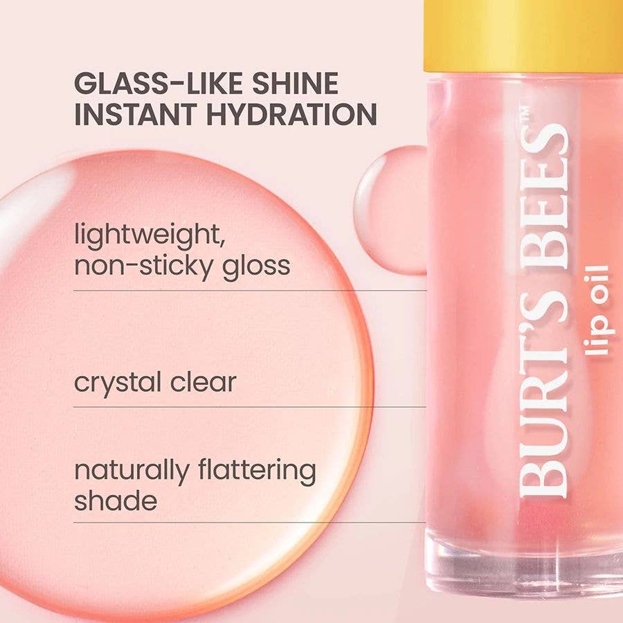 Burt's Bees - Clear Day Lip Oil With Sweet Almond Oil 0.5 oz. Blister Box