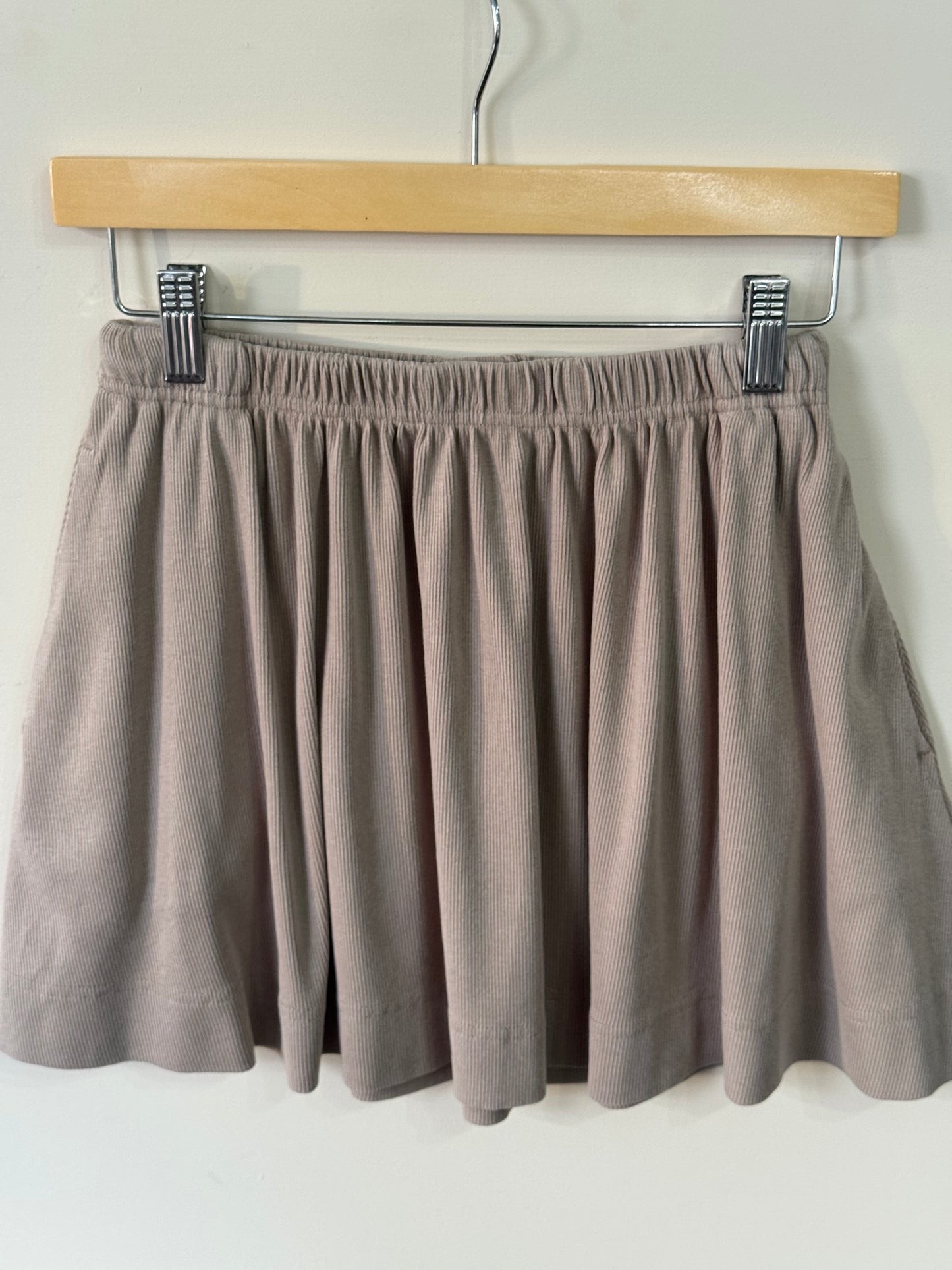 Mono B - Taupe Coastline Skater Skirt w/ Pockets