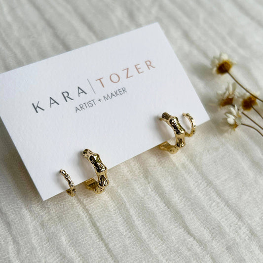 KARA | TOZER - Dainty Bamboo Hoop Stacking Set