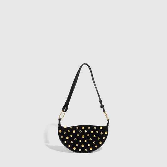 ACCITY - Stud & Grommet Shoulder Bag for Women