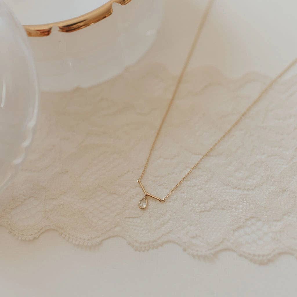 I've Seen You Around Diamond Teardrop Necklace