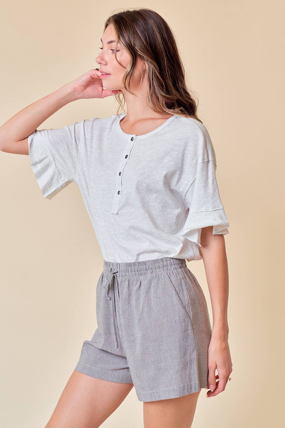 Doe and Rae - Linen Shorts -