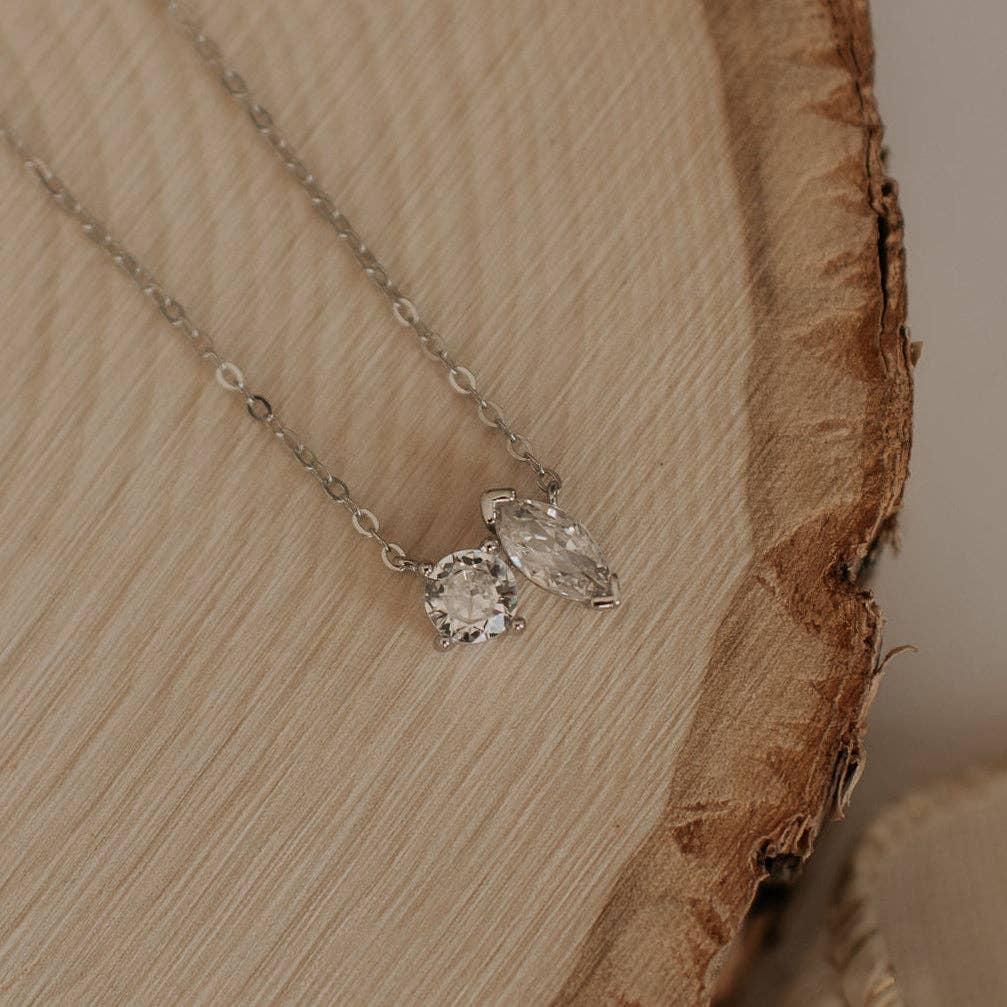 The Moment Two Stone Diamond Necklace