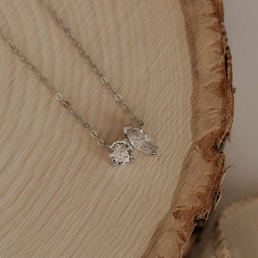 The Moment Two Stone Diamond Necklace