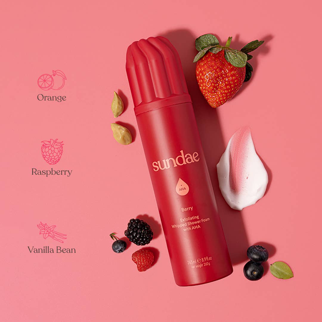 sundae body - Whipped Shower Foam Berry Exfoliating