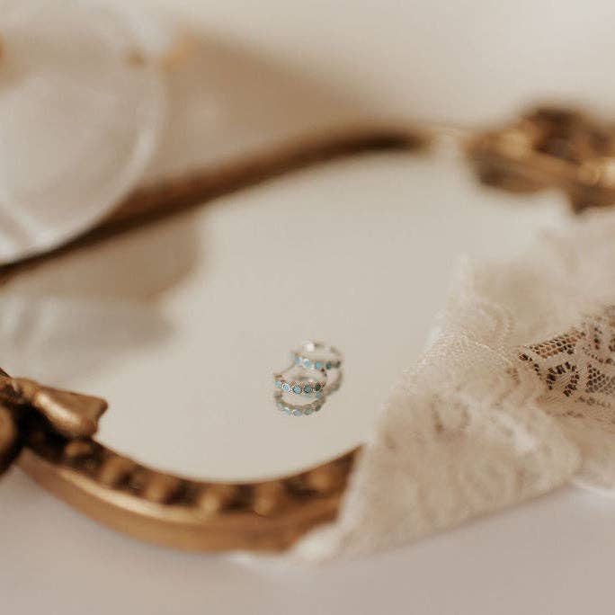Mauve Jewelry Co. - Gaby Turquoise Hoops