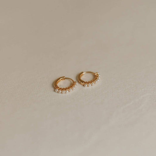 Mauve Jewelry Co. - Grace Pearl Hoops