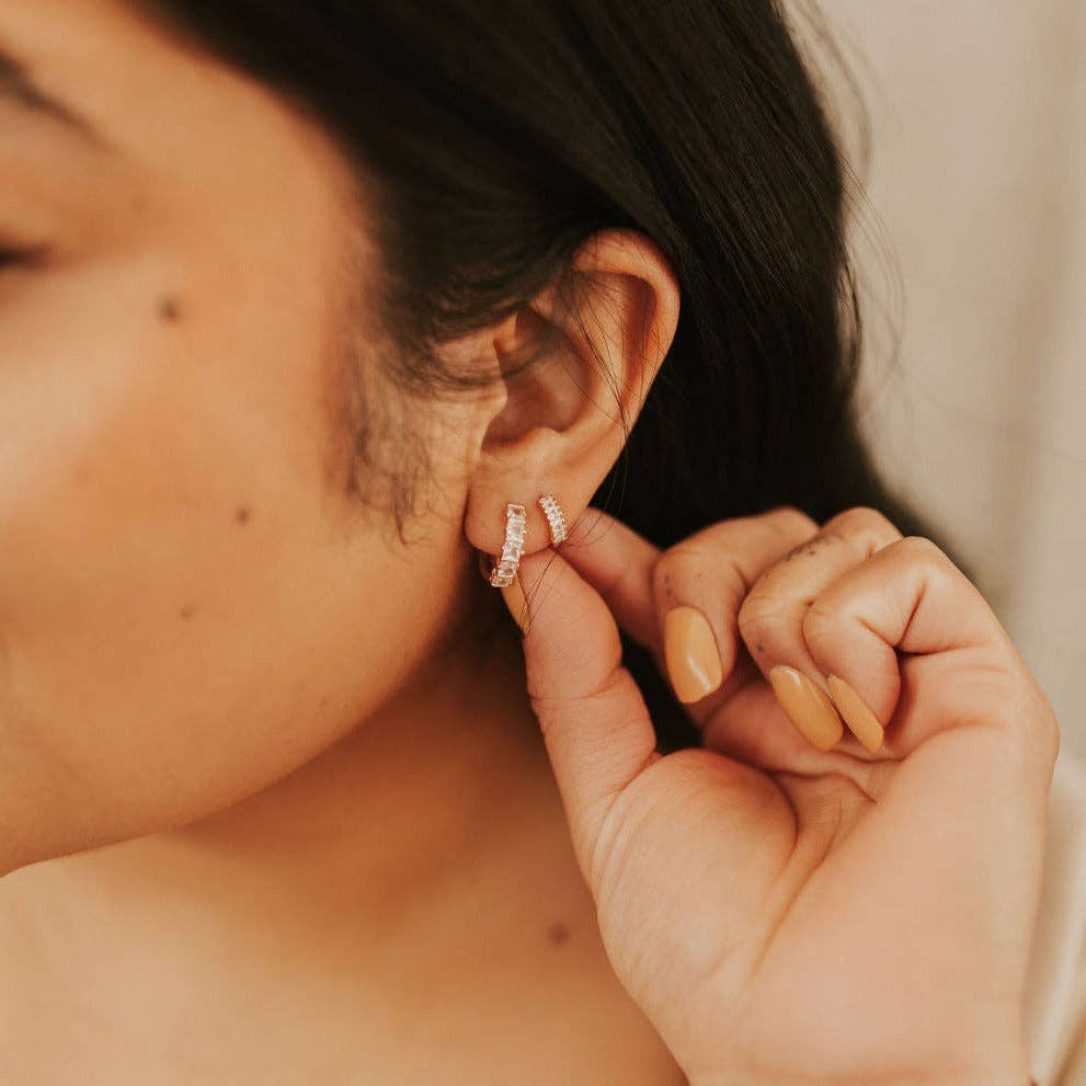 Mauve Jewelry Co. - Charlotte Diamond Gold Filled Hoops