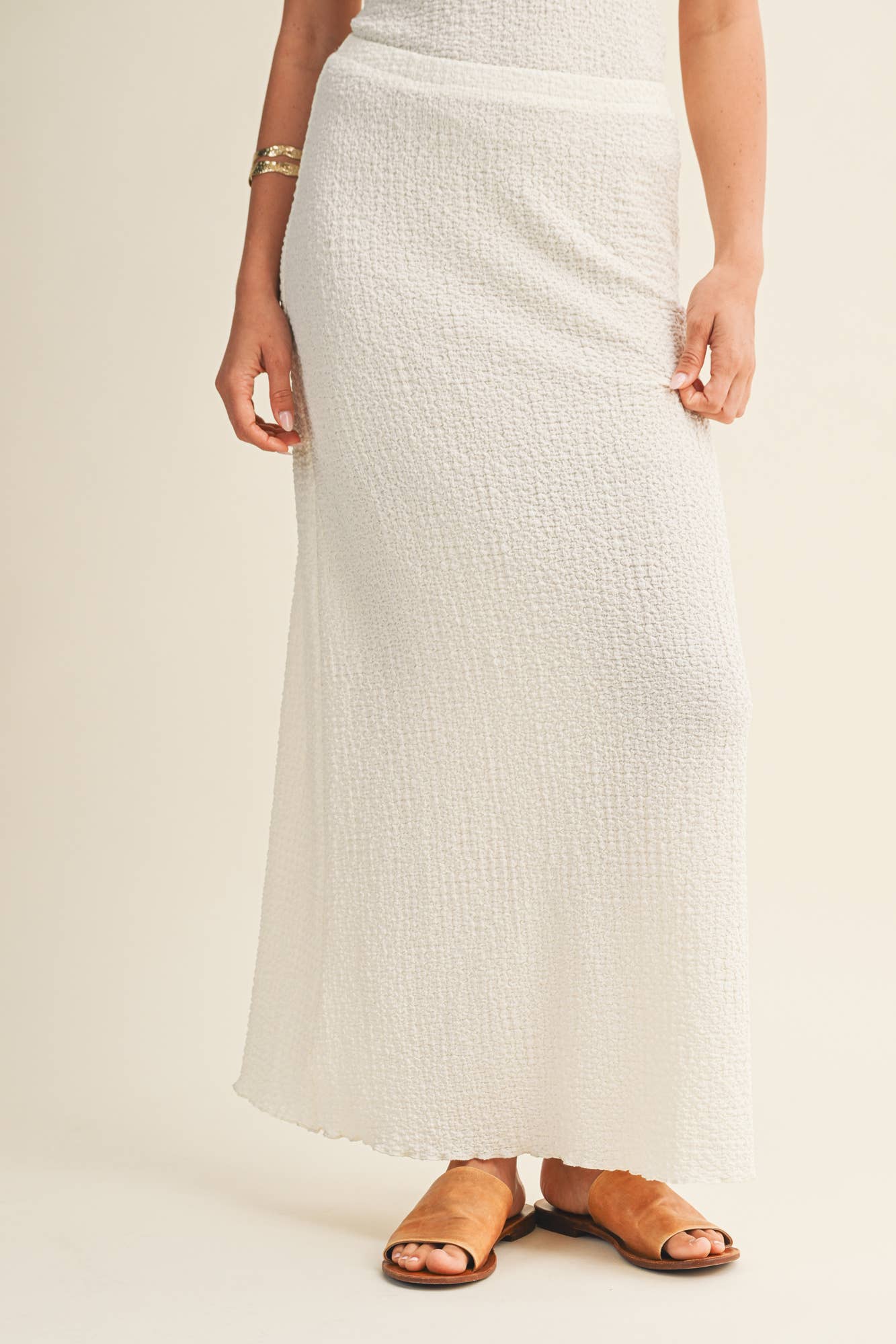 Mustard Seed - BUBBLE-TEXTURED JERSEY SKIRT