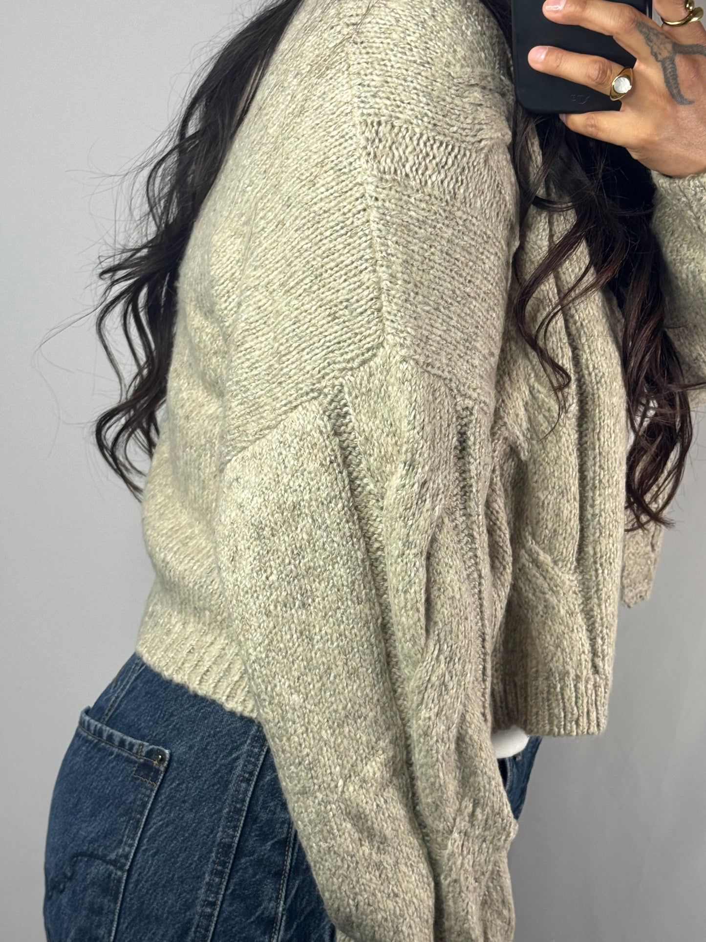 In My Feels open cable knit cardigan
