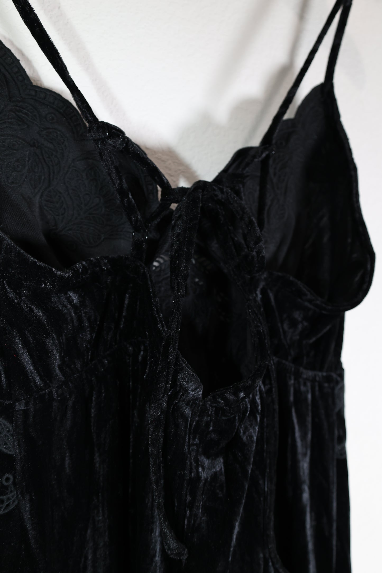 Lovestitch - Spaghetti Strap Embroidered Maxi Dress