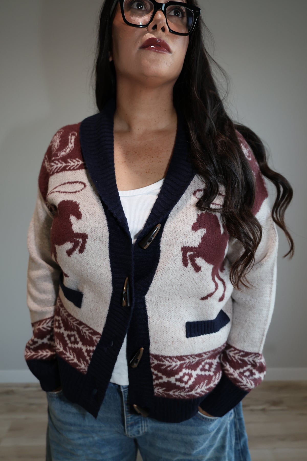 Further West toggle button cardigan