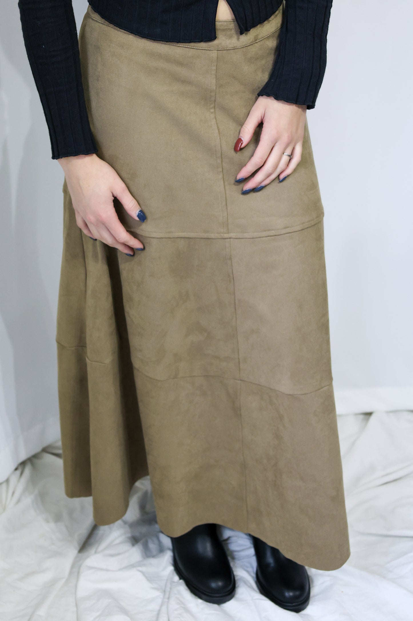 Miou Muse Suede A-Line Skirt