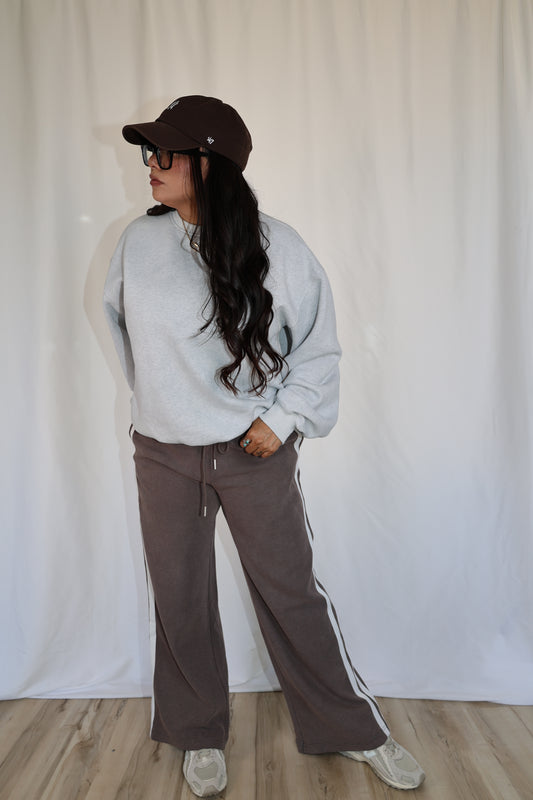 Almost Payday mid rise thermal stripe pants