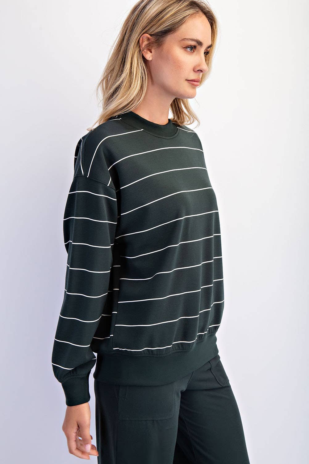 Rae Mode - MODAL SCUBA STRIPE CREW NECK TOP